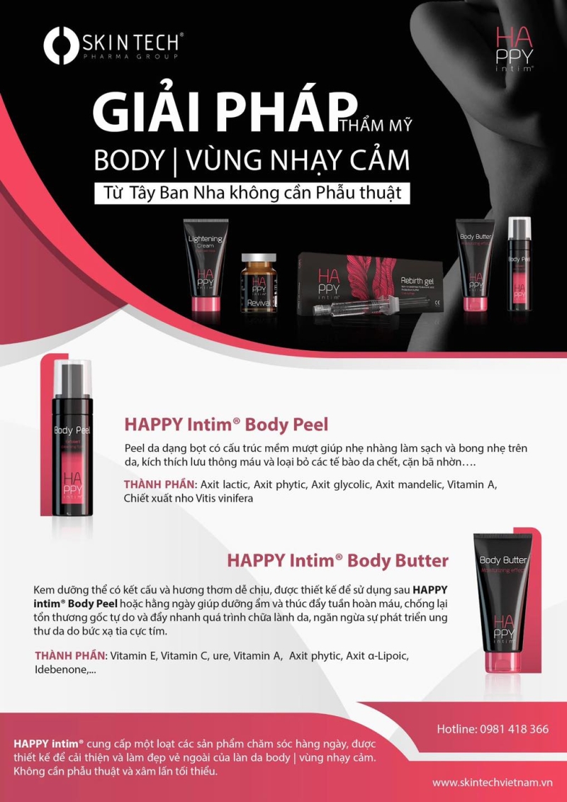 Happy intim body butter _ Kem dưỡng thể tái tạo và làm mềm mượt da toàn thân