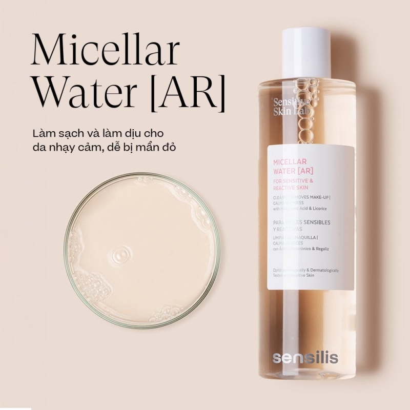 Sensilis Micellar Water 400ml _ Nước tẩy trang làm sạch bụi bẩn & lớp trang điểm