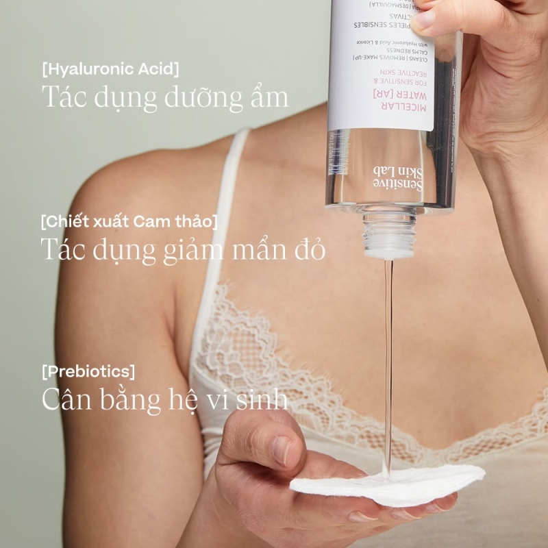 Sensilis Micellar Water 400ml _ Nước tẩy trang làm sạch bụi bẩn & lớp trang điểm
