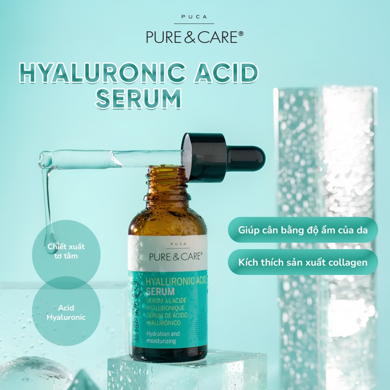 Serum cấp ẩm sâu và phục hồi sự tươi trẻ làn da _ Pure & Care Hyaluronic Acid Serum