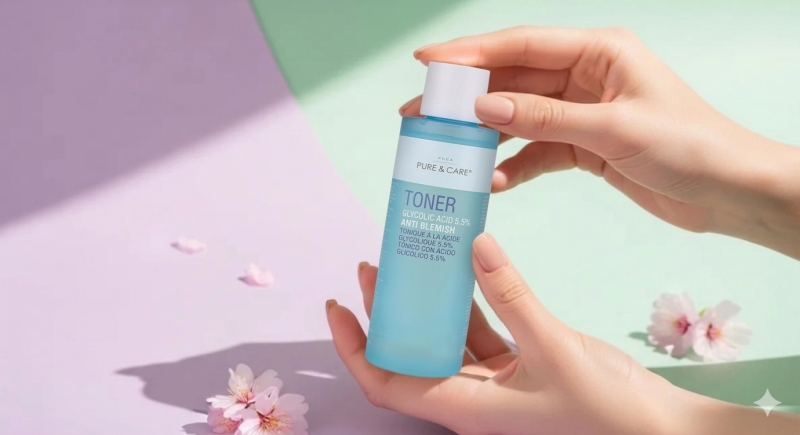 Toner Glycolic Acid 5.5% Pure & Care - Bí quyết da sạch mụn, rạng rỡ