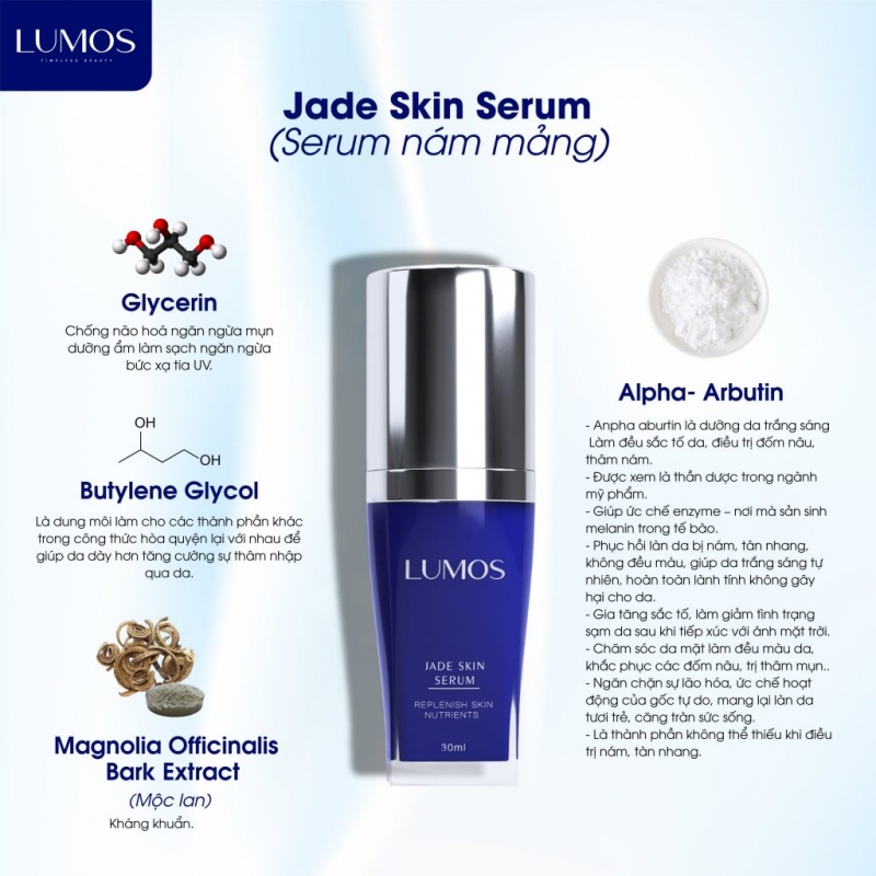 Lumos Jade Skin Serum_ Serum giảm nám và làm trắng da hoàn hảo
