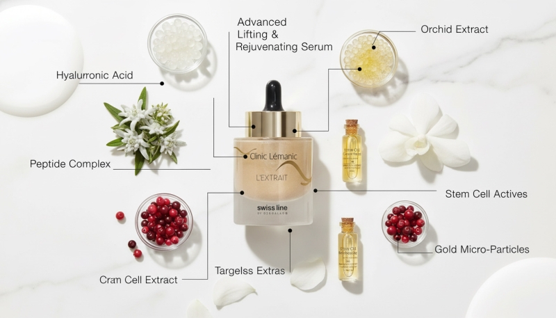 Tinh chất nâng cơ phục hồi da Swissline Clinic Lemanic L'extrait: Săn chắc và Trẻ hóa vượt trội