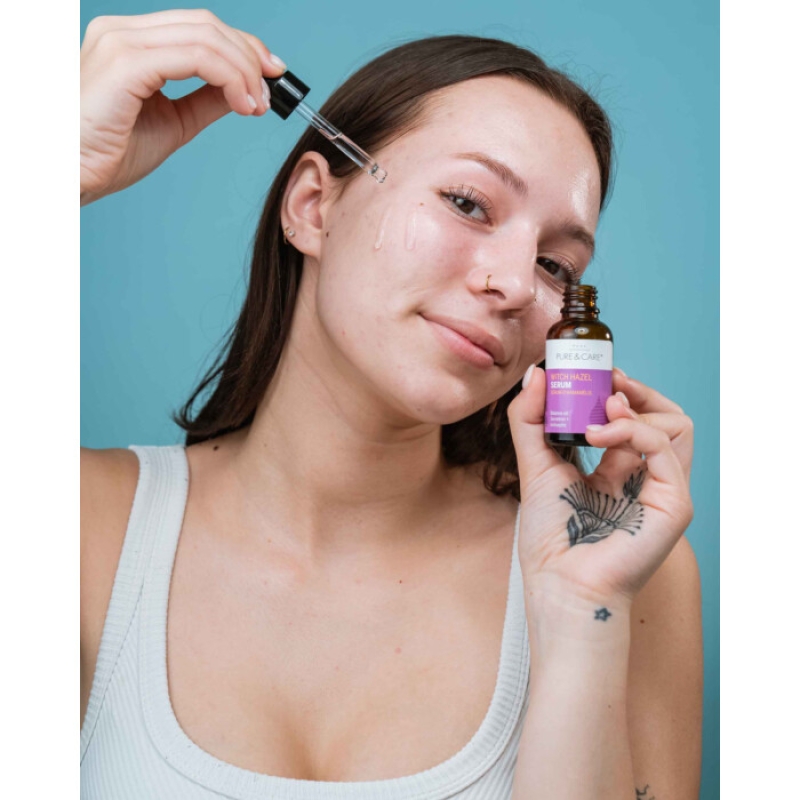 Tinh chất kiểm soát dầu thừa & thu nhỏ lỗ chân lông Pure & Care Witch Hazel Serum