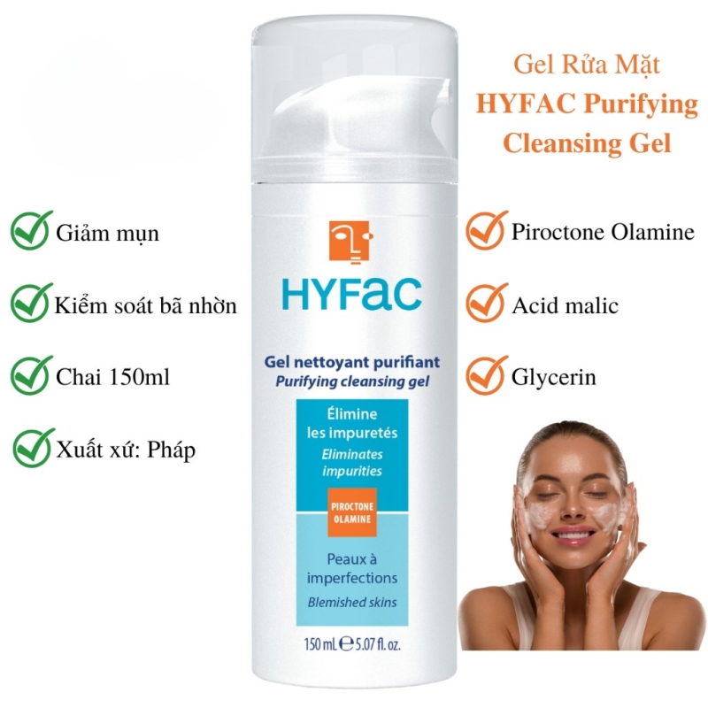 HYFAC purifying cleansing gel _ Gel rửa mặt dành cho da dầu mụn