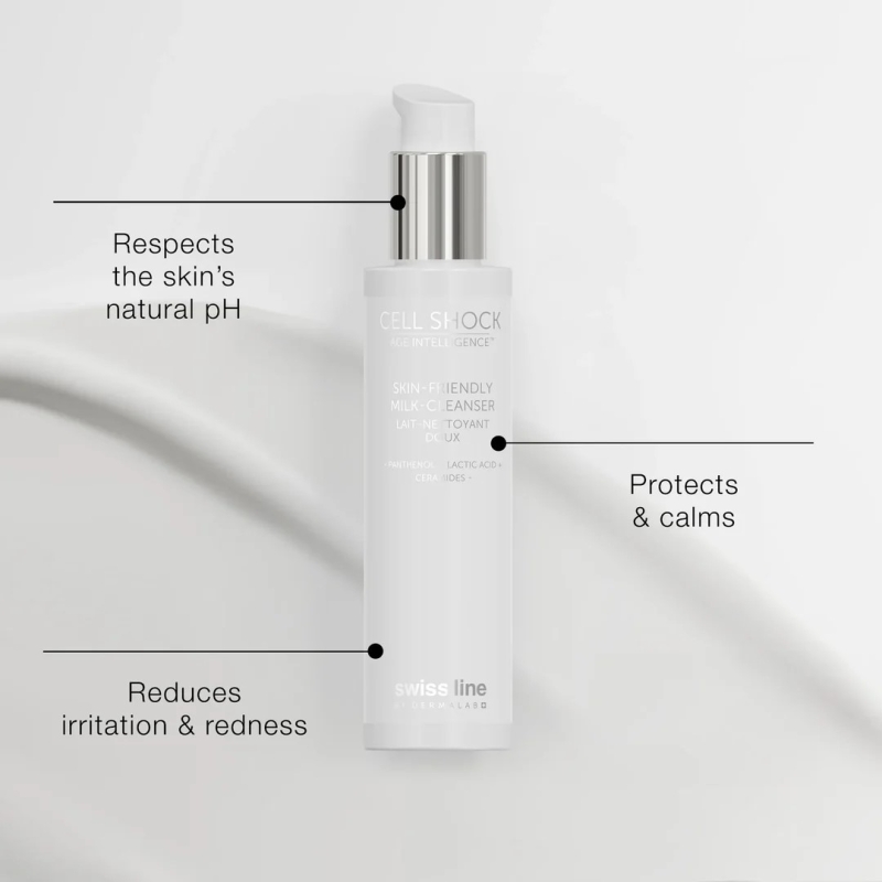 Sữa rữa mặt cho da khô nhạy cảm _ Cell Shock Age Intelligence Skin-Friendly Milk-Cleanser