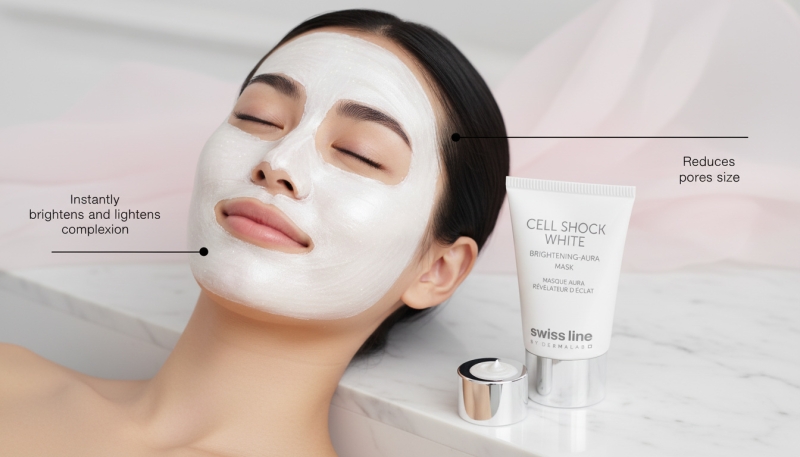 Mặt nạ dưỡng trắng da Swissline Brightening Aura Mask: Đánh thức làn da rạng rỡ