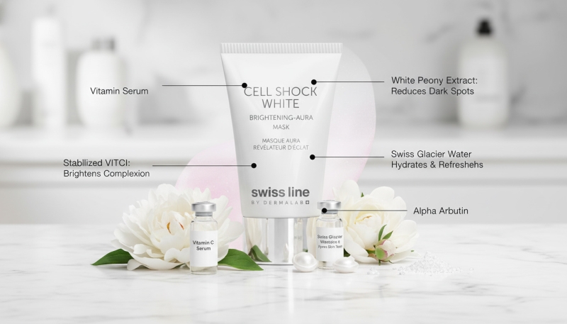 Mặt nạ dưỡng trắng da Swissline Brightening Aura Mask: Đánh thức làn da rạng rỡ